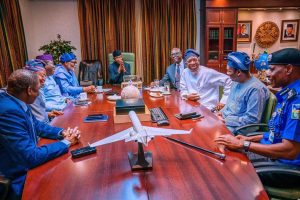 V.P Osinbajo, S/W Govs, Police I.G & A.G.F During the meeting